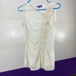 Vivienne Tam sheer white top, size S